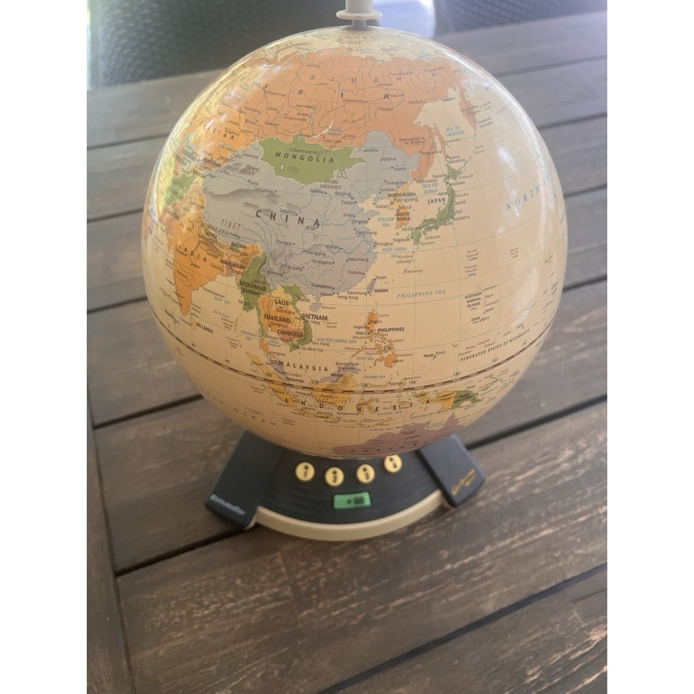 GEOSAFARI WORLD ExploraToy Talking Globe Geography Trivia Game - Tested Works